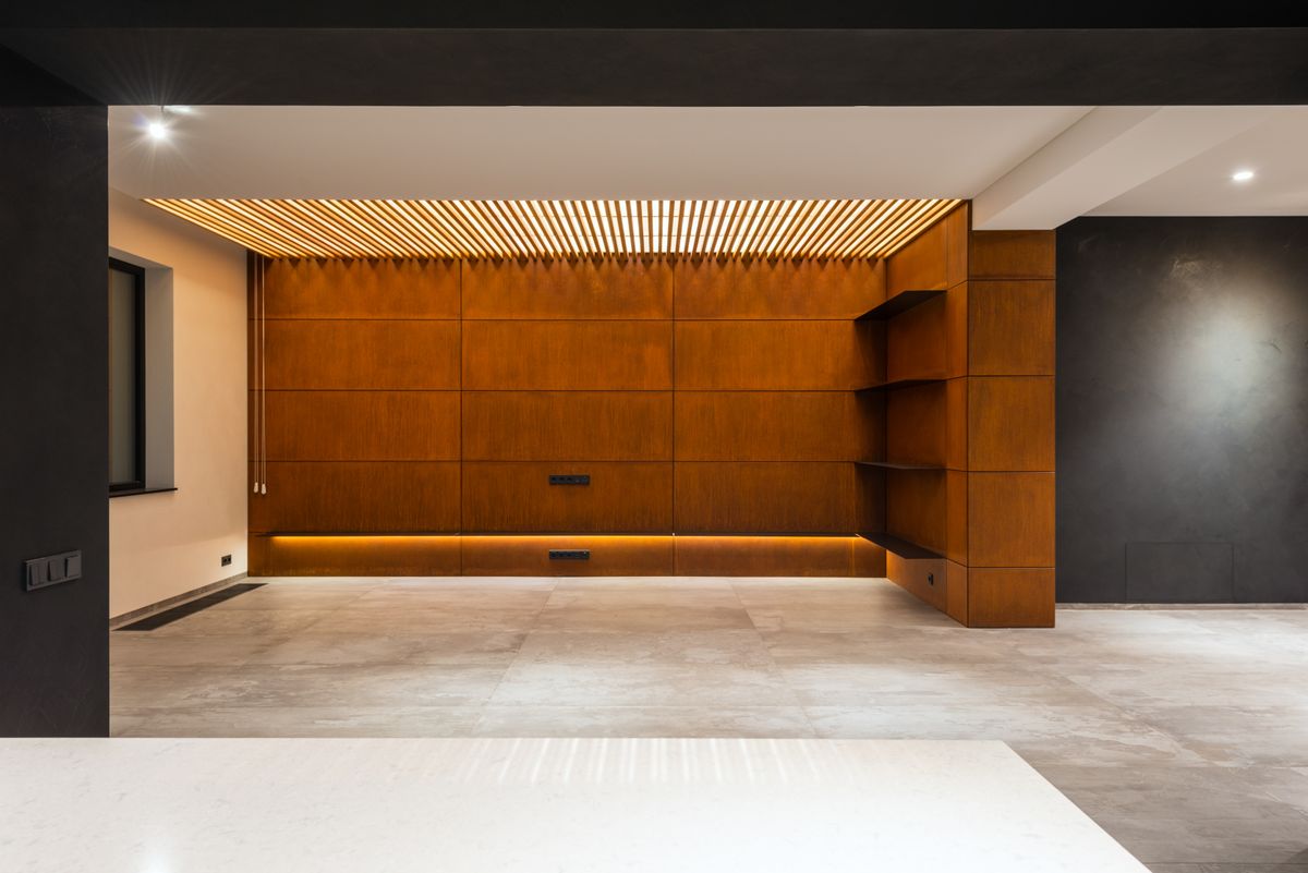 Salón vacío y limpio